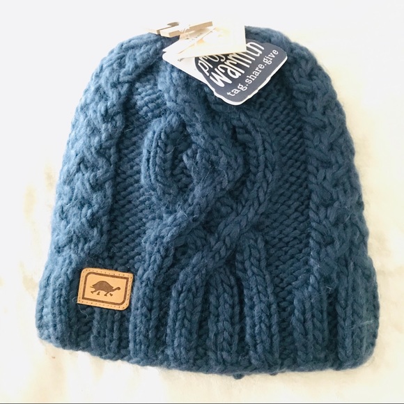 Turtle Fur Hand Knit Beanie Fleece Lined - Picture 4 of 10